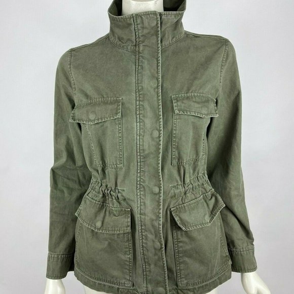 Madewell Surplus Jacket Utility Field Military‎ Full Zip Pockets Cotton Women S - Picture 1 of 12